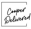 Cooper Delivered logo featuring eco-friendly branding.
